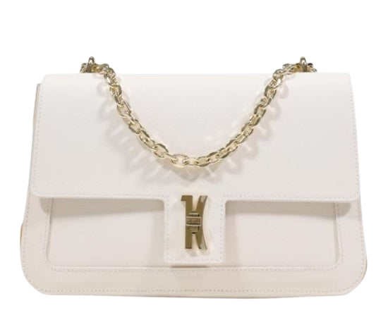 Alviero Martini 1a Classe Tracollina  con catena  Geo Classic L LF02 T407 Col. 0905 Ivory