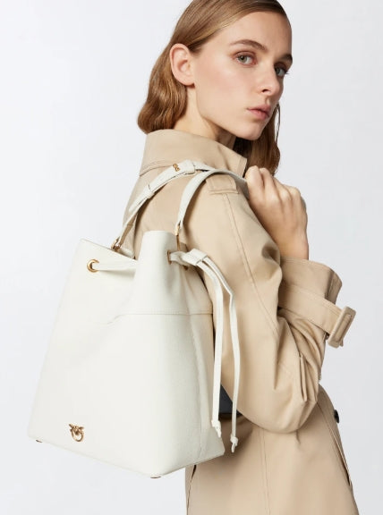 Pinko Borsa Secchiello Classic 104305 Vera Pelle Colore White