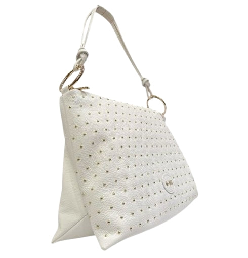 M BRC Massimo Braccialini Borsa Shopping in Pelle Linea Star Dust C125 Bianco