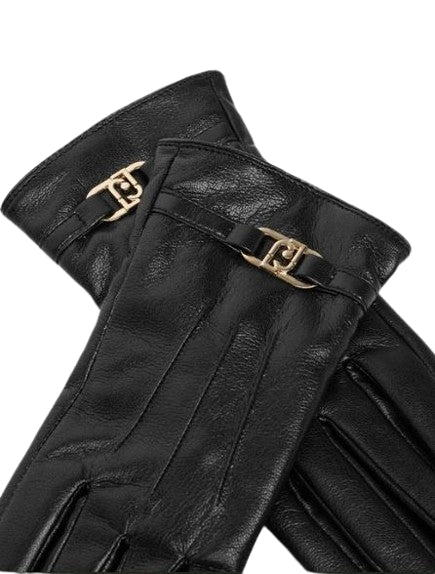 Liu Jo Guanti In Ecopelle con Logo 2F5061  E0002 Col. 22222 Nero T.U.