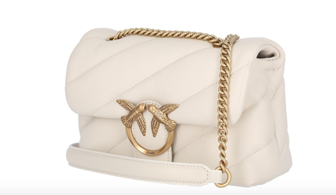 Pinko Borsa Love Puff Mini CL Pelle White