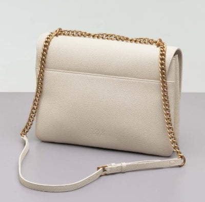 Pinko Love One Soft Big  Pelle Bottalata  White