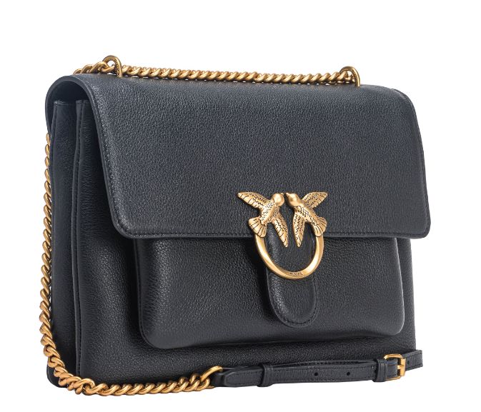 Pinko Love One Soft Big Pelle Bottalata Nero
