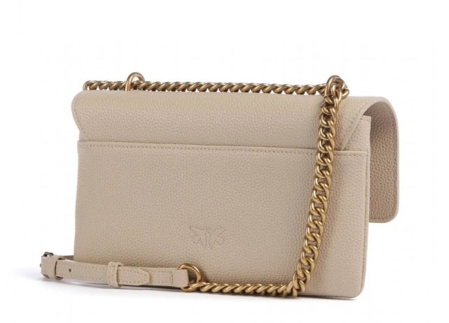 Pinko Borsa Love One Soft Mini Pelle 104528 Bottalata Beige