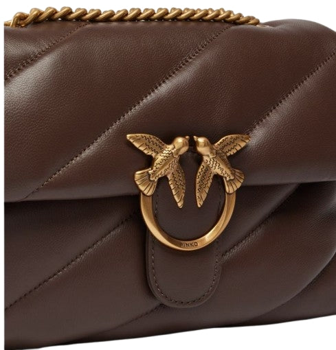 Pinko Love Puff Classic  Pelle  Marrone Castano