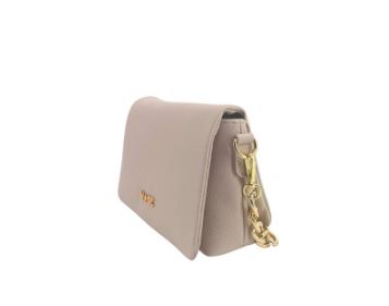 M BRC Borsa  a Tracolla  In Pelle Con Patta Linea  Piuma  C159 Colore Avorio