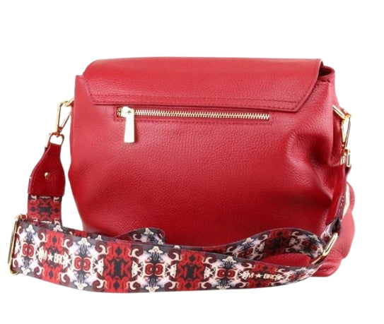 M BRC Borsa A Tracolla in Pelle Linea  Obona T086 Colore Rosso