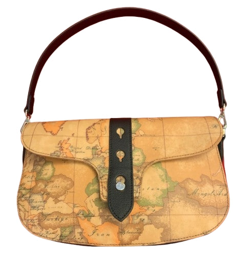 Alviero Martini 1A Classe Escape Geo Tracolla Con Patta L LE62 G616 Col 0001 Black