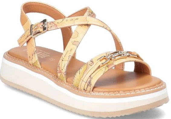 Alviero Martini Sandali In Pelle C/Fascia Incrociata N 2171 0371 Geo Classic