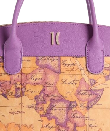Alviero Martini 1A Classe Geo  Boungaville Borsa A Mano Con Tracolla Staccabile L LE75 9921 Col. 0261 Purple Bou