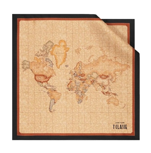 Foulard Geo Classic 50x50 cm Bordo Black  K3150 Aloe Col. 0001 100% seta