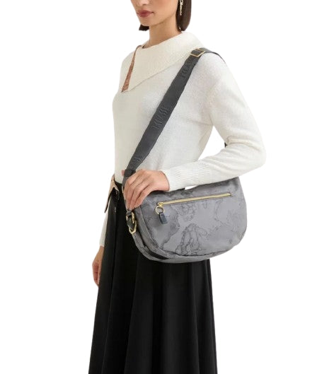 Alviero Martini 1a Classe Mezzaluna Tracolla Media Social Soft L LA93 9449 Col 0030 Dark Grey