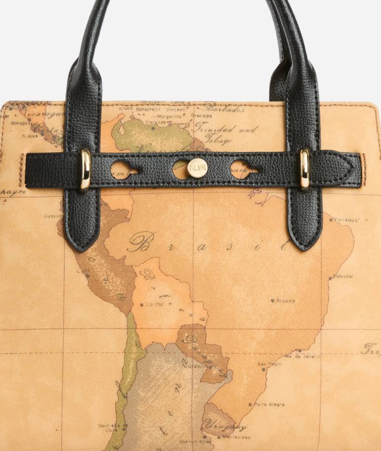 Alviero Martini 1A Classe Escape Geo Borsa A  Mano Con Tracolla Staccabile L LE61 G616 Col.  0001 Black