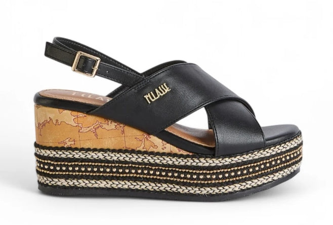 Alviero Martini 1A Classe Sandali Con Zeppa Z 1118  662A Nero