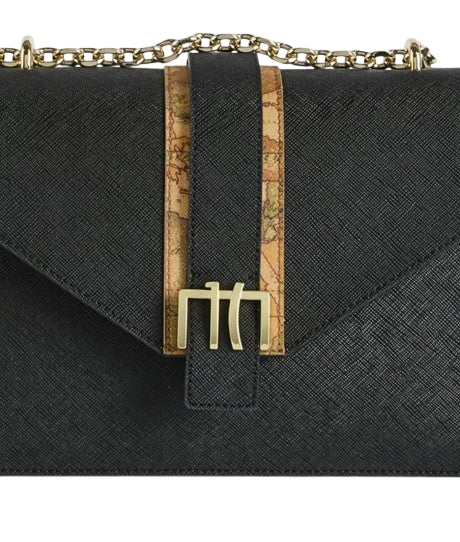 Alviero Martini 1A Classe Borsa A Tracolla Lagoon Bag Con Catena LC04 T407 Col 0001 Nero
