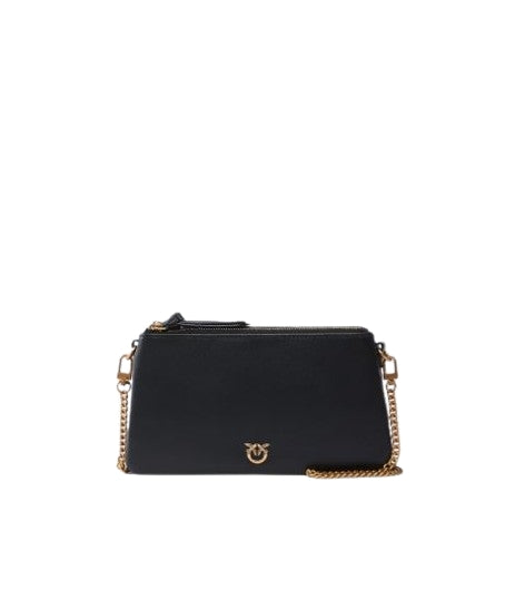 Pinko  Borsa  aTracolla   Double Mini in   pelle   Black