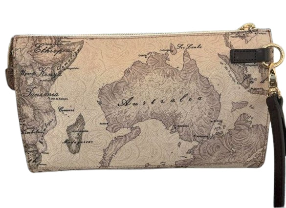 Alviero Martini 1A Classe Pochette Piatta C/ Polsiera L PQ87 9950 Col. 0590 Turtle dov