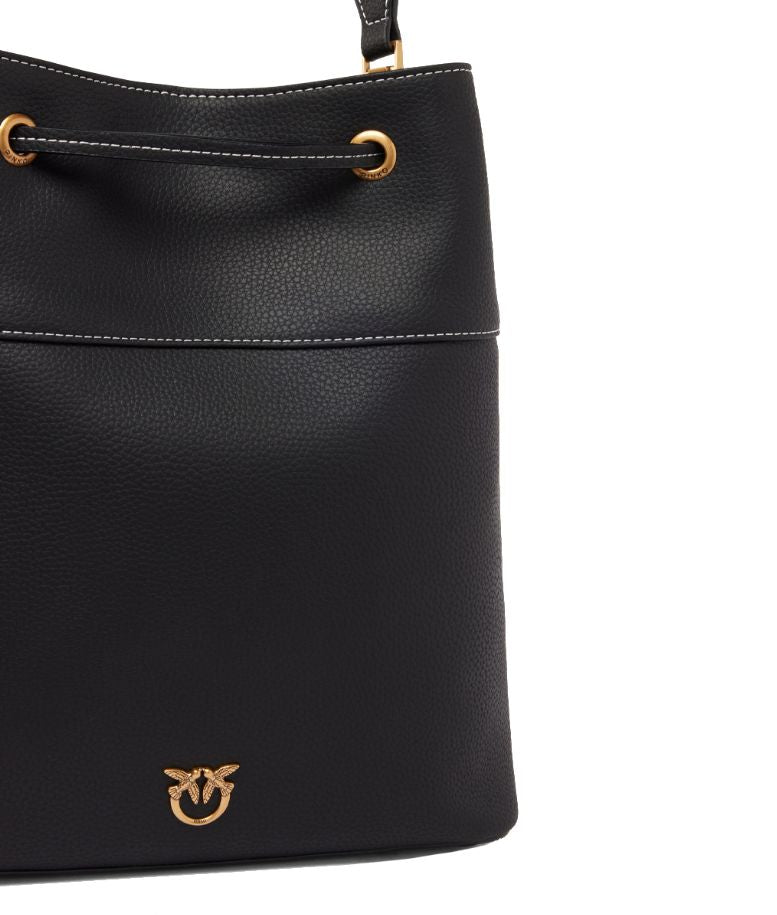 Pinko Borsa Secchiello Classic 104305 Vera Pelle Colore Nero