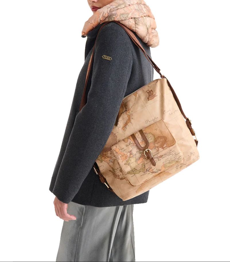 Alviero Martini 1A Classe Borsa a spalla Doppia Portabilità Higland Soft LD35 S578 548 Col 0548 Chesnut
