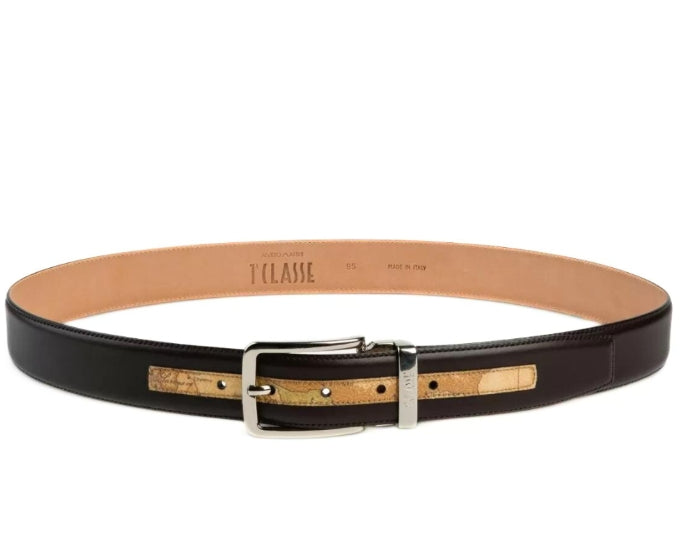 Alviero Martini 1A Classe Cintura Uomo In Pelle BV A434 5600 Col 0500 Marrone Scuro TG 95 cm