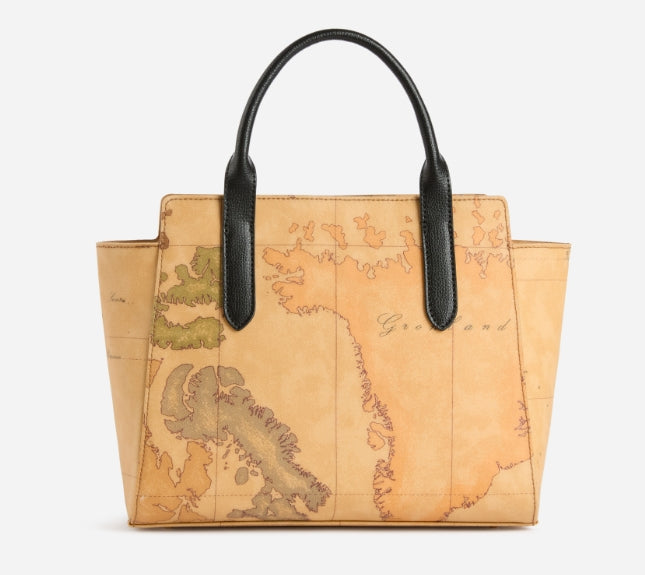 Alviero Martini 1A Classe Escape Geo Borsa A  Mano Con Tracolla Staccabile L LE61 G616 Col.  0001 Black