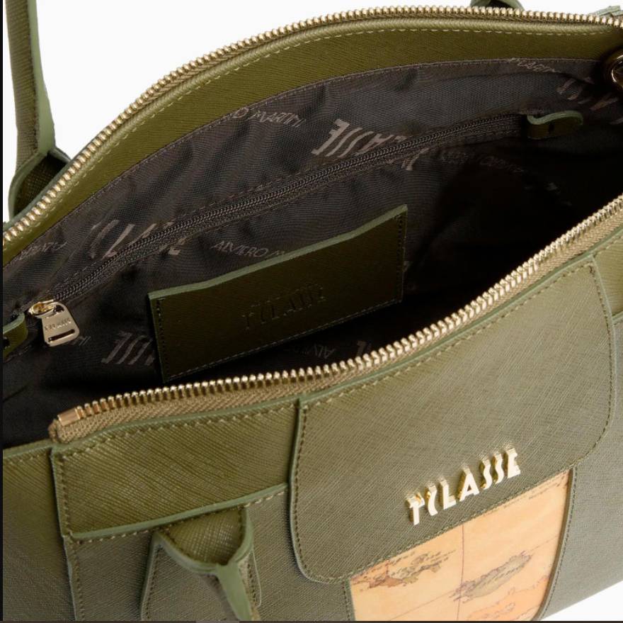 Alviero Martini 1A Classe Borsa A Mano C/Tracolla L LD25 9407 Col. 0609 Moss Green/Verde Muschio