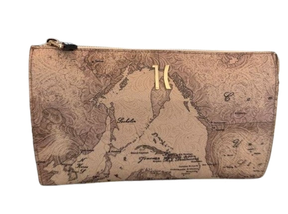 Alviero Martini 1A Classe Pochette Piatta C/ Polsiera L PQ87 9950 Col. 0590 Turtle dov