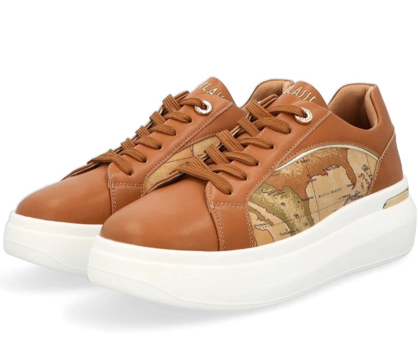 Alviero Martini 1A Classe Sneaker Donna In Pelle Stampa Geo Classic Z 1303 300E Col 0010