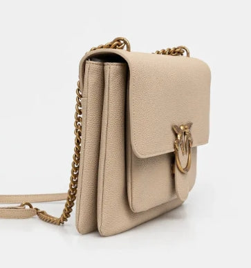 Pinko Love One Soft Big  Pelle Bottalata  Beige