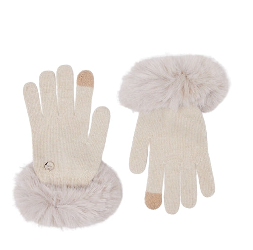 Liu Jo Guanti Maglia Con Polsini In Pelliccia Sintetica 2F3068 M0300 Naturale