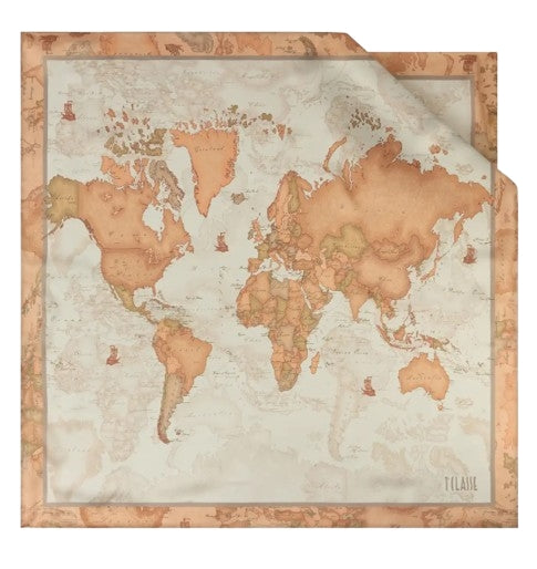 Alviero Martini 1A Classe Foulard Doppio Geo 90x90 KF115 1791 Col. 0904 ècru