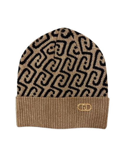 Liu Jo  BEANIE LOGO JACQ  2F6017 M0300 Col. 00417  cammello nero