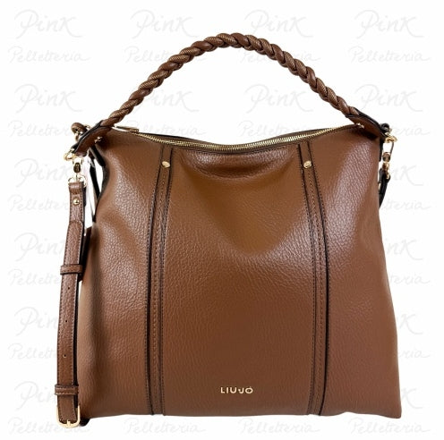 Borsa  A Spalla Liu Jo ECS Satchel FLUIDA  AF5076 E0027 Col. 09032 Tabacco
