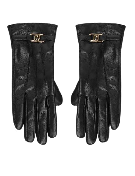Liu Jo Guanti In Ecopelle con Logo 2F5061  E0002 Col. 22222 Nero T.U.