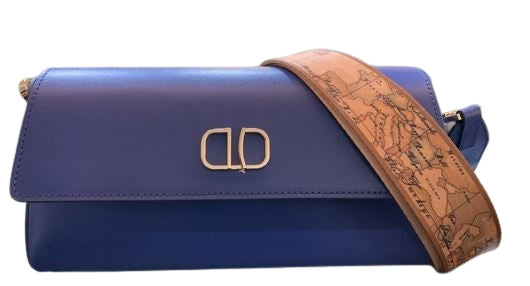 Alviero Martini 1A Classe Tracolla In Pelle Geo Summer Feeling LC89 8620 Col 0129 Blu Astrale