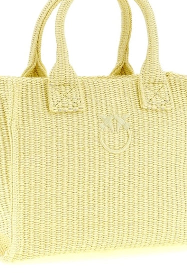 Pinko  Beach Shopper Mini Rafia Yellow
