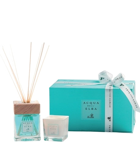 Confezione Acqua Dell'Elba Profumatore Ambiente Mare 200 ml + Candela