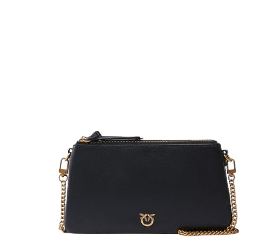Pinko   Pochette a Tracolla Media Love Bag Click Soft Horizontal Pelle Nera