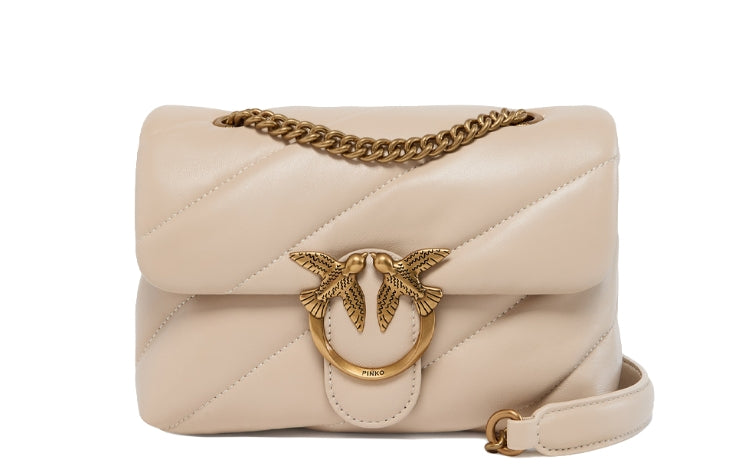 Pinko Borsa Love Puff Mini CL Pelle Beige