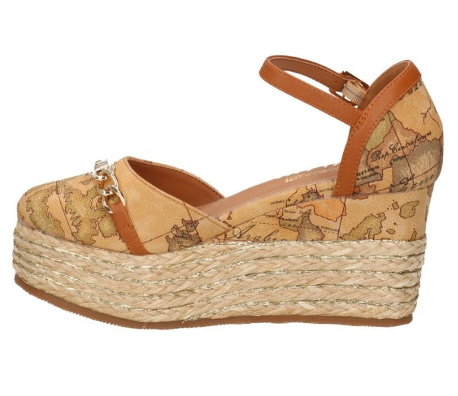 Alviero Martini 1A Classe Sandali Con Zeppa Z 1115 431G Geo Natural