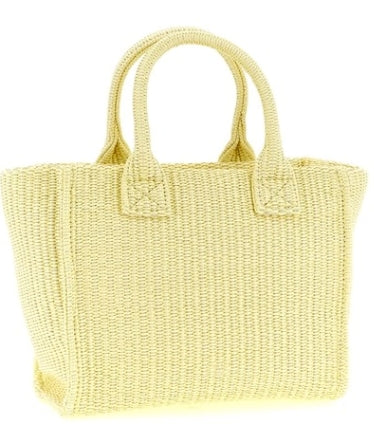Pinko  Beach Shopper Mini Rafia Yellow