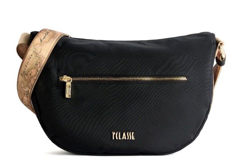 Alviero Martini 1a Classe Breeze Nylon Tracolla Mezzaluna Grande L LB84 9762 Col. 0001 Black