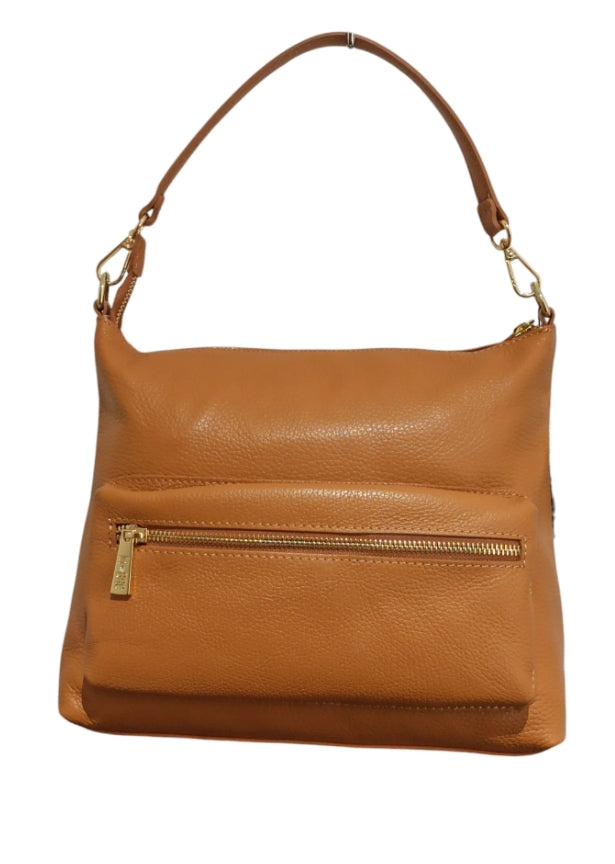 M Brc - Massimo Braccialini Borsa  In Pelle  Linea Voyager C131 Cognac