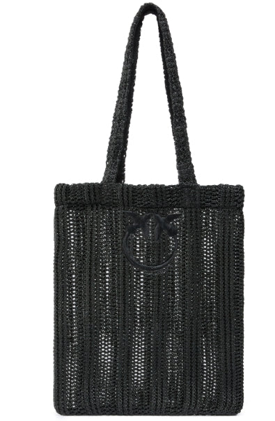 Pinko  Easy Tote Bag Rafia Rete Nero