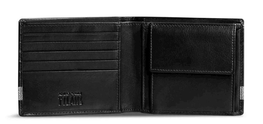 Alviero Martini Portafoglio Uomo In Pelle con Portamonete BVW149 5400 Asphalt Grey