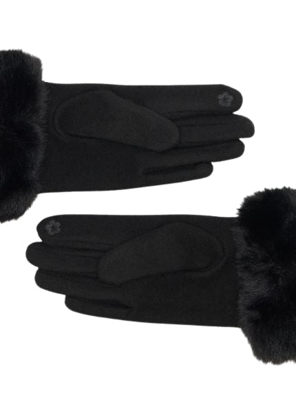 Liu Jo Guanti  Con Polsini In  Pelliccia Sintetica  In tessuto TU  2F5062 T0300  Color. 22222 Nero