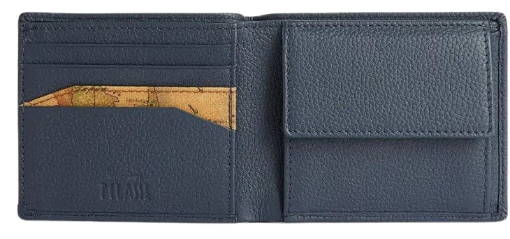 Alviero Martini 1A Classe Portafoglio Uomo In Pelle L PN80 8162 Col 0145 Blue Denim