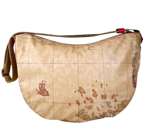 Alviero Martini 1a Classe Social Soft Mezzaluna Grande L LB99 S578 Col 0324 Ibisco