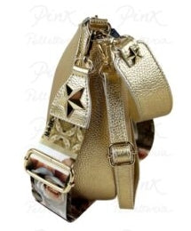 M BRC Borsa A Spalla  In Pelle Linea Obona  C103  Oro