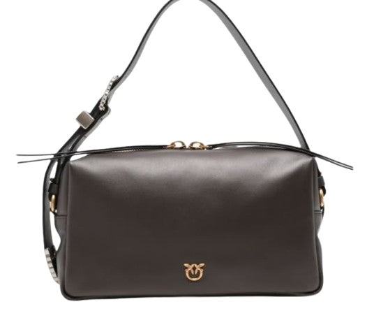 Pinko  Bauletto trittico pelle marrone